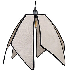 Suspension Romimex Noir Naturel Bambou Fleur 45 x 35 x 45 cm