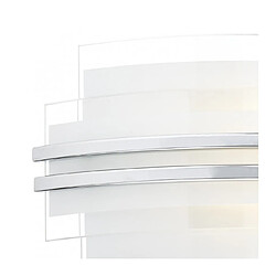 Luminaire Center Applique murale Sector blanc et verre opale 1 ampoule