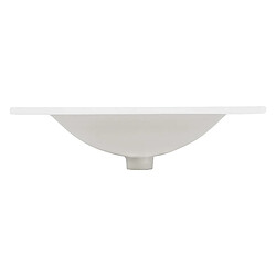 Acheter Ecd Germany Lavabo en céramique blanc avec garniture de vidage et trop-plein 610x465x175 mm