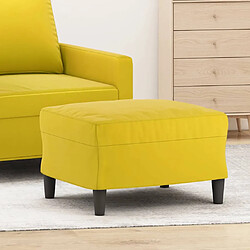 vidaXL Repose-pied Jaune 60x50x41 cm Velours