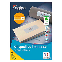 Etiquettes adresses 70 x 37 mm Agipa 119015 - Boîte de 2400