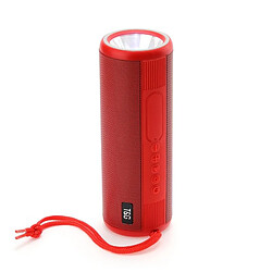 Yonis Enceinte Bluetooth Waterproof Portable Haut-Parleur Hifi Avec Lampe Torche Enceinte Waterproof Bluetooth Avec Lampe Torche Hifi Et Appels Mains-Libres Rouge YONIS