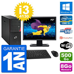 PC Tour Fujitsu P720 Ecran 19" Core i3-4130 RAM 8Go Disque 500Go Windows 10 Wifi - Occasion