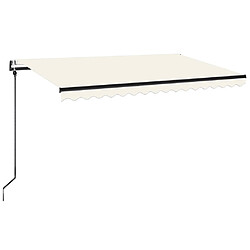 Maison Chic Auvent automatique | Store banne extérieur | Marquise avec capteur de vent et LED 400x350 cm Crème -MN75555