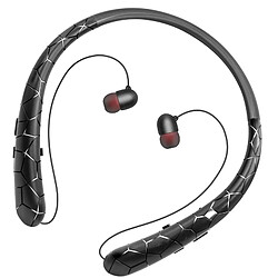 Casque d'écoute Bluetooth HX831 Casque D'écoute Sans Fil Bluetooth Écouteurs à Tour De Cou Avec Micro Noir