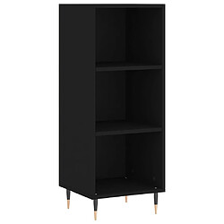 Maison Chic Buffet,Meuble de Rangement,commode pour salon,Cuisine Noir 34,5x34x180 cm Bois d'ingénierie -MN39361 pas cher