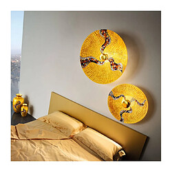 Avis Luminaire Center Applique murale design LUNA Or 24 Carats 1 ampoule Diamètre 54 Cm Or Kiss