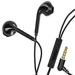 XO Écouteurs Filaires Jack 3.5mm avec Micro et Boutons Multifonctions Noir