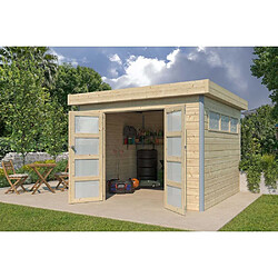 Gardenas Chalet en bois profil aluminium contemporain 8.7 m² Sans option.