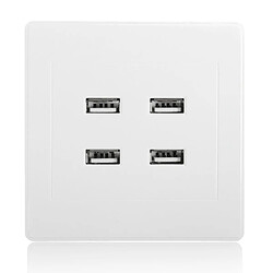 Wewoo Prise électrique 5V 3.1A 4 Ports USB Mur Chargeur Adaptateur Dock Station Socket Power Panel, 36 V entrée