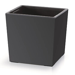 Pot de fleurs avec bac intérieur Prosperplast 2in1 Cache-pot Plastique Carré 24 cm x 24 cm x 23,5 cm anthracite