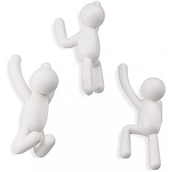 Avis Umbra Patère bonhomme Buddy (Lot de 3) blanc.