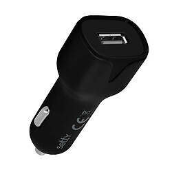 Chargeur Allume-cigare USB 2.4A Charge Rapide + Câble Micro-USB 1m Setty Noir