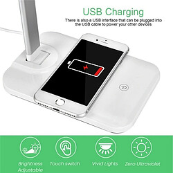 Universal USB pliable, chargeable, LED, table tactile, lampe de bureau, Qi sans fil, chargeur de téléphone, protection des yeux, lecture, apprentissage, lumière nocturne. pas cher