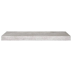 Avis vidaXL Étagères murales flottantes 2 pcs gris béton 60x23,5x3,8 cm MDF