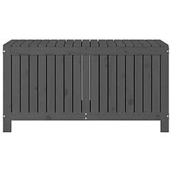 Avis Helloshop26 Coffre boîte meuble de jardin rangement 121 x 55 x 64 cm bois de pin gris 02_0013081