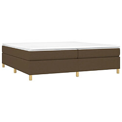 Avis Sommier à lattes,Cadre à lattes de lit pour Adulte Marron foncé 200x200 cm Tissu -MN25334