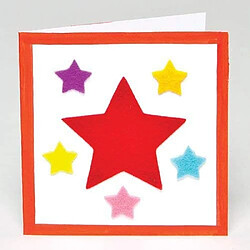 Baker Ross Autocollants étoile en Feutrine(Paquet de 144) - Matériels créatifs pour Enfants et Adultes