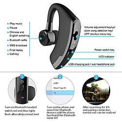 Avis GUPBOO Casque V9 Casque d'écoute compatible Bluetooth Micro antibruit sans fil Audio stéréo de haute qualité