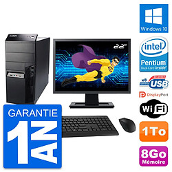 PC Tour Lenovo M91p Ecran 22" Intel G630 RAM 8Go Disque 1To Windows 10 Wifi · Occasion 