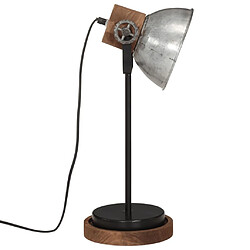 Avis vidaXL Lampe de bureau 25 W argent vintage 17x17x50 cm E27