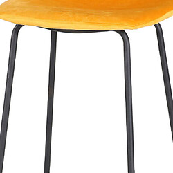 Avis Mes Lot de 4 tabourets de bar 47x43x105 cm en velours jaune