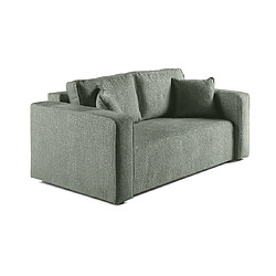 Bestmobilier Topaze - canapé droit 2 places - en tissu velours relief