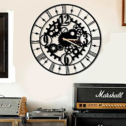 DEKORY Mécanique Horloge Murale en Métal 50cm