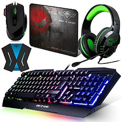 Spirit of Gamer Pack Clavier Souris Casque Xbox One Pro-K5 RGB et Convertisseur