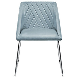 Beliani Chaise de salle à manger ARCATA Set de 2 Velours Bleu clair pas cher