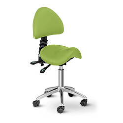 Helloshop26 Fauteuil chaise siège-selle avec dossier vert 14_0003501 