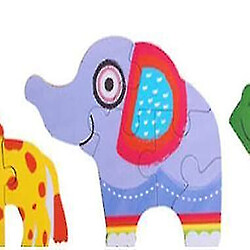 Universal 1 dessin animé animaux puzzle planche cerveau teaser clips couteaux bois puzzle jouets éducatifs pour la petite enfance