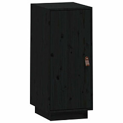 Maison Chic Buffet,Meuble de Rangement,commode pour salon,Cuisine Noir 34x40x75 cm Bois massif de pin -MN34769