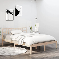 vidaXL Cadre de lit sans matelas 140x200 cm bois massif