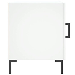 Maison Chic Table de chevet Table de Nuit Meuble de Rangement blanc 40x40x50 cm bois d’ingénierie pas cher