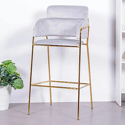 Nest Dream Tabouret design recouvert de velours et pieds dorés - Cruiser