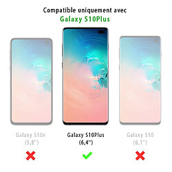 Coque Samsung Galaxy S10 Plus anti-choc souple avec angles renforcés transparente Carpe Diem Or Evetane