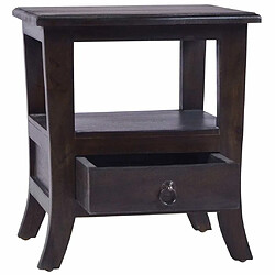 Avis Maison Chic Table de chevet - Table de Nuit Noir clair 40x40x45 cm Bois massif d'acajou