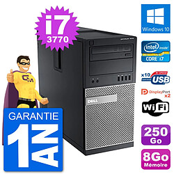 PC Tour Dell 7010 Intel Core i7-3770 RAM 8Go Disque Dur 250Go Windows 10 Wifi · Occasion 