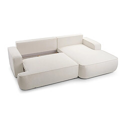 Avis Bestmobilier Nessino - canapé d'angle droit 4 places - convertible avec coffre - en tissu texturé