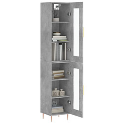 Avis Maison Chic Buffet,Meuble de Rangement,commode pour salon,Cuisine Gris béton 34,5x34x180 cm Bois d'ingénierie -MN96960