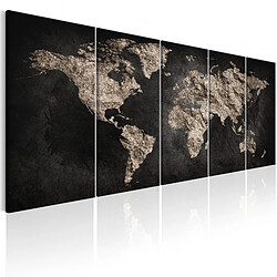 Decoshop26 Tableau toile de décoration murale impression premium en 5 parties sur châssis en bois motif Un monde plein de secrets I 200x80 cm 11_0015570