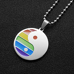 Avis Collier Pendentif Yin Yang En Acier Inoxydable Cadeau Fierté Lesbienne Gay