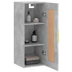 Maison Chic Armoire murale,Meuble de Rangement pour salon,cuisine gris béton 34,5x34x90 cm bois d'ingénierie -MN81682 pas cher