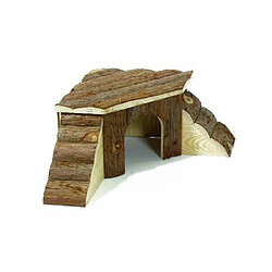 Karlie 84282 Maison en bois pour rongeur avec 1 ou 2 rampe(s), 4 dimensions disponibles