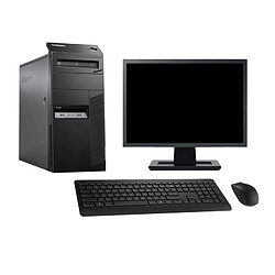 PC Tour Lenovo M83 Ecran 19" Intel i3-4130 RAM 8Go SSD 120Go Windows 10 Wifi - Occasion