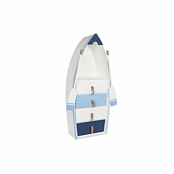 Étagère DKD Home Decor 76 x 29 x 133 cm Sapin Corde Blanc Bleu ciel Blue marine Bois MDF 