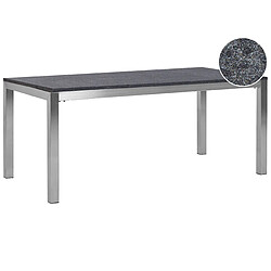 Beliani Table de jardin 180 x 90 cm Pierre Gris graphite GROSSETO