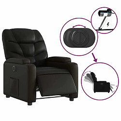 Maison Chic Fauteuil Relax pour salon, Fauteuil inclinable électrique Noir Similicuir -GKD11325 pas cher