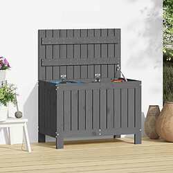 vidaXL Boîte de rangement de jardin Gris 76x42,5x54 cm Bois de pin